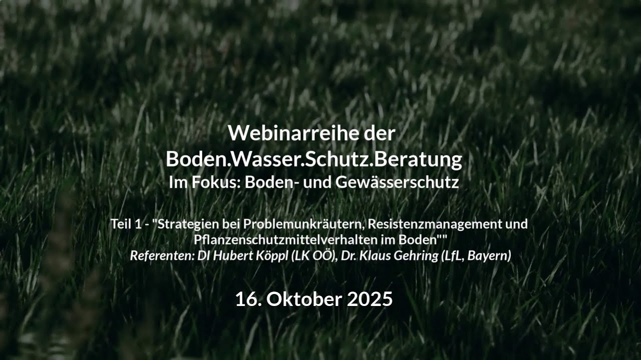 Webinarreihe der Boden.Wasser.Schutz.Beratung 