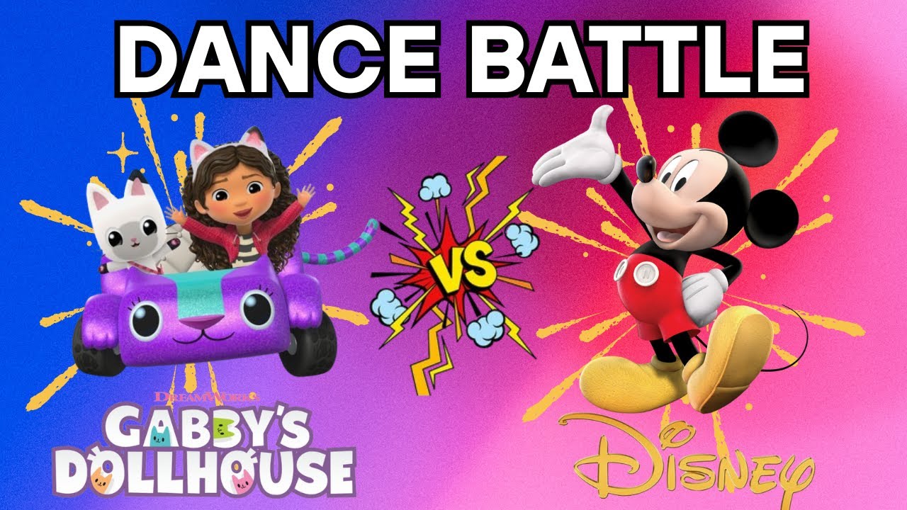 Gabby's Dollhouse VS Disney Dance Battle | Freeze Dance | Brain Break