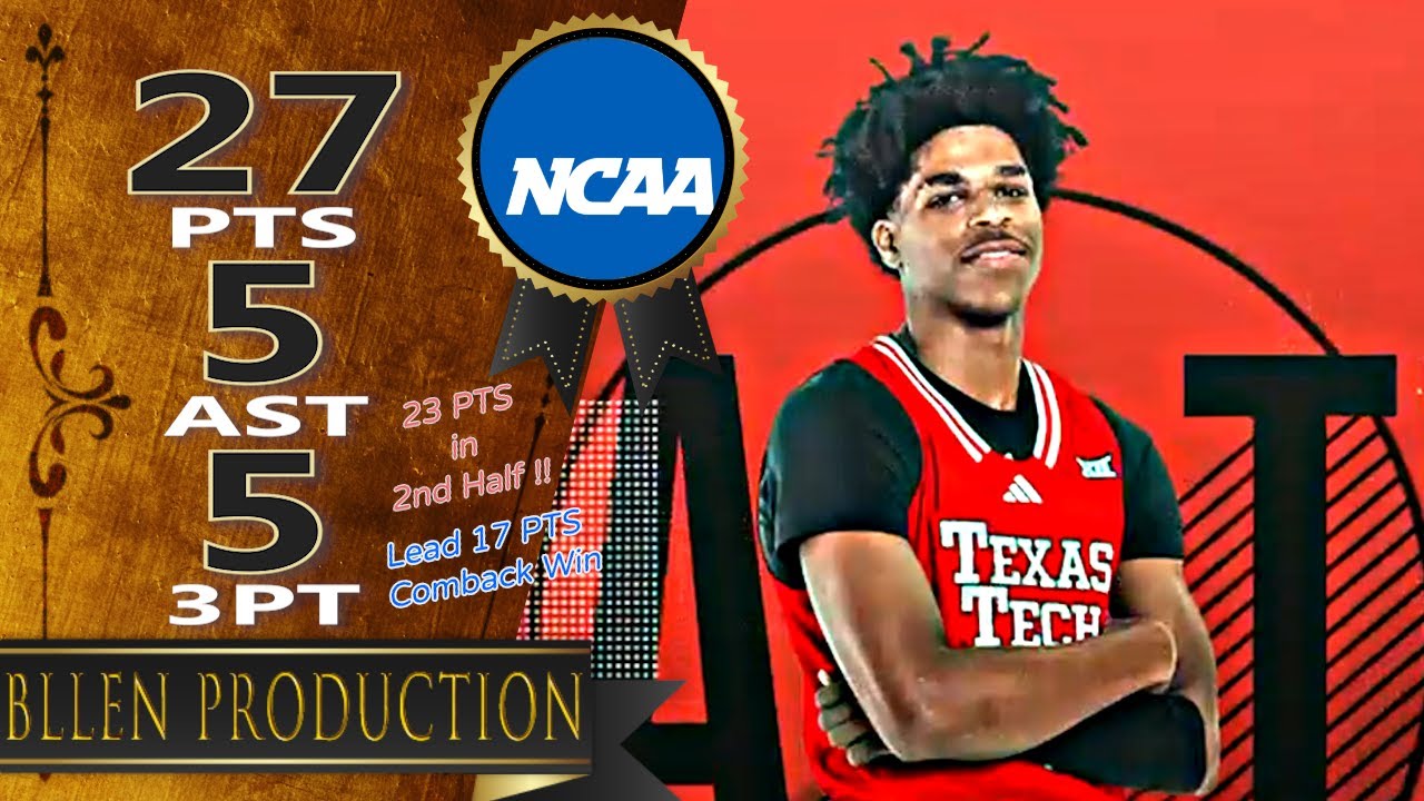 Christian Anderson　Enter The Zone !! - 27 Pts (23 in Q2) Highlights｜Texas Tech vs Duke｜2025.12.20