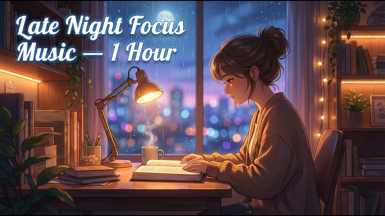 Late Night Focus Music — Cozy Anime Reading Ambience | 1 Hour Lo-Fi Study