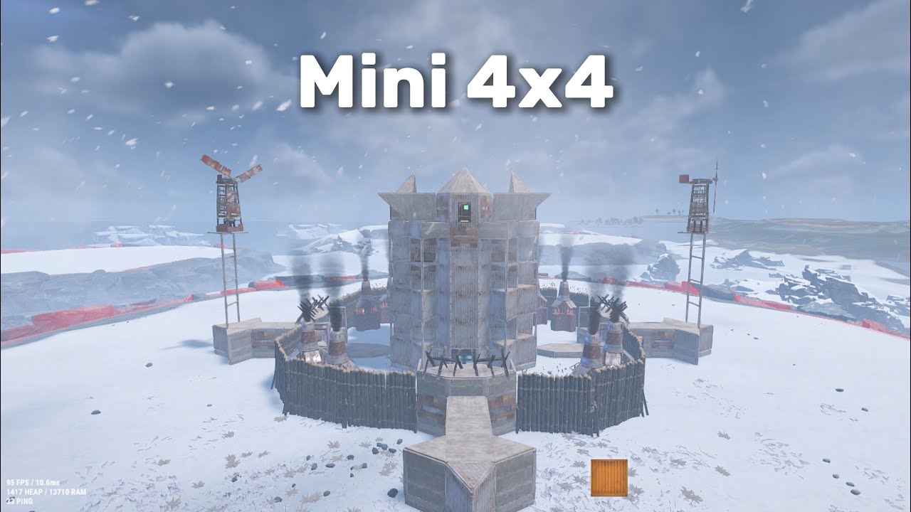 The Mini 4х4 Base - Best Quad Base in RUST? - RUST Base Designs 2025