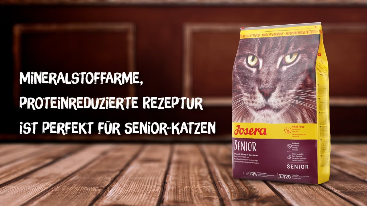Josera Senior - Mineralstoffarme, prooteinreduzierte Rezeptur - Perfekt f&uuml;r Senior-Katzen