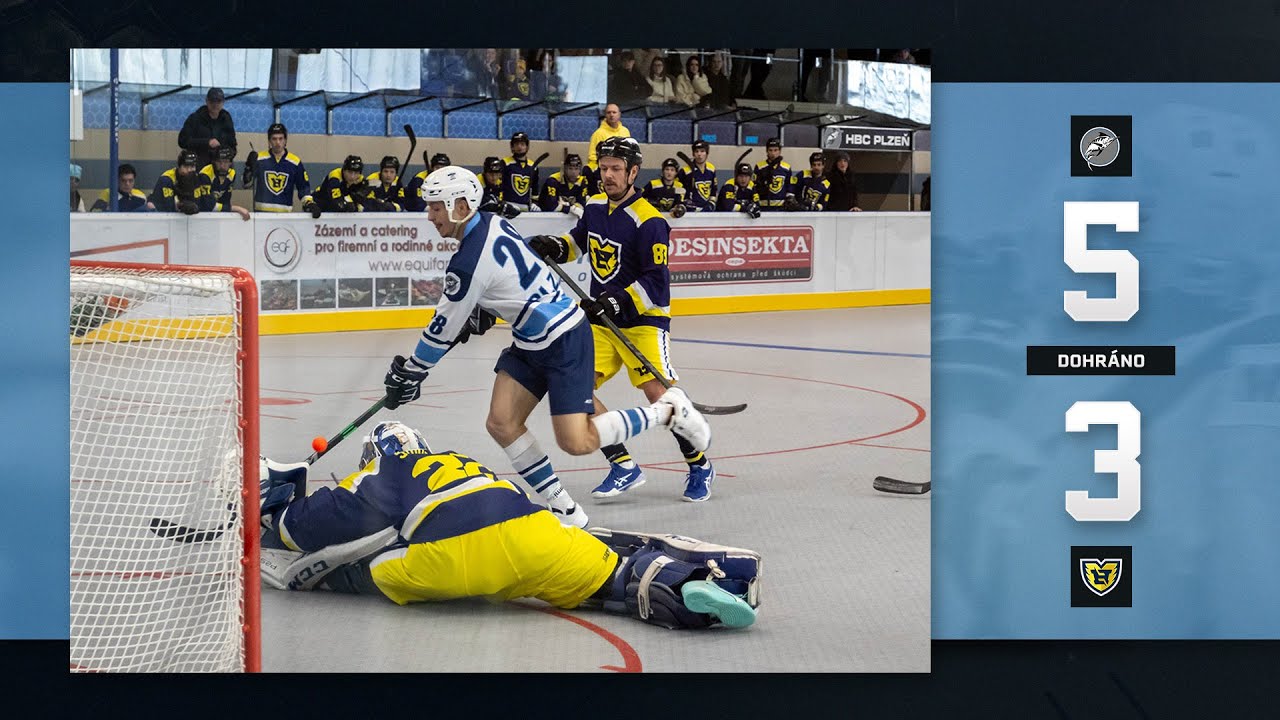 SESTŘIH: HBC Plzeň - HBC Hostivař 5:3, CROSSDOCK Extraliga 2024/25