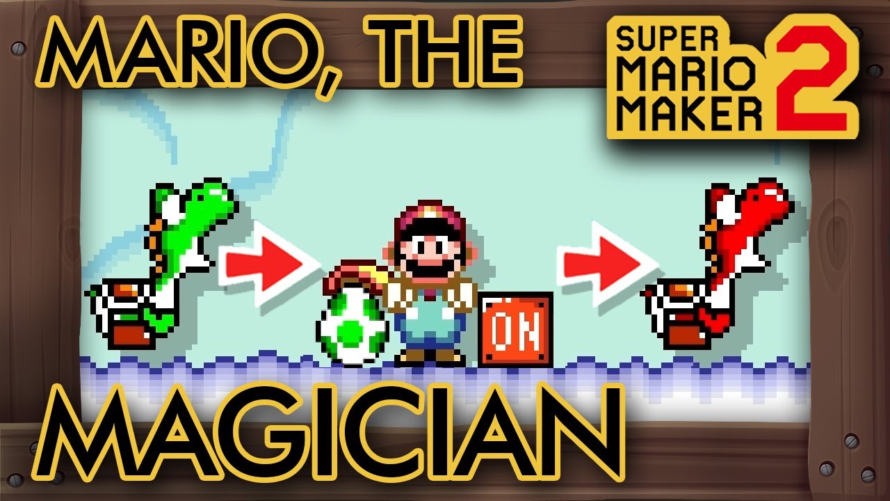 Super Mario Maker 2 - Mario Turns Green Yoshi Into Red Yoshi