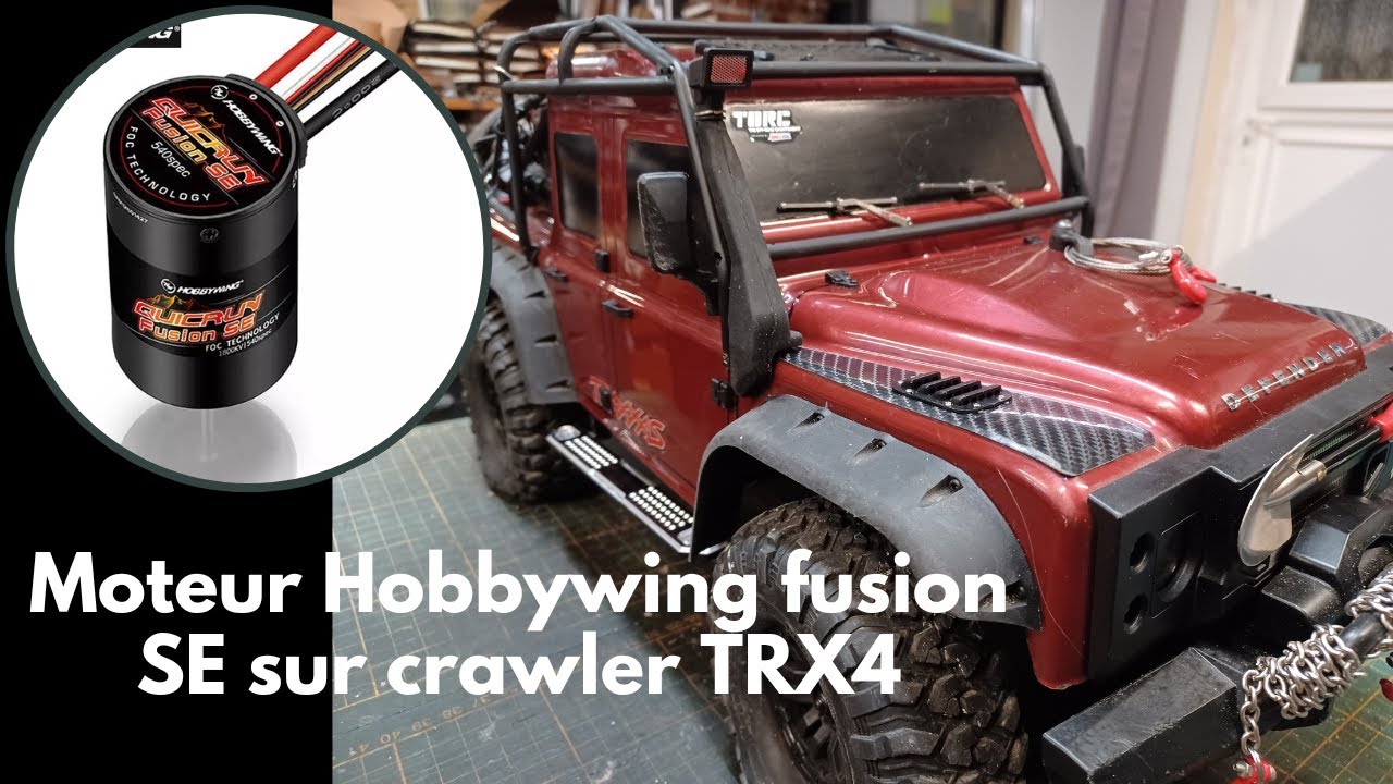 Moteur Hobbywing Fusion SE 1200kv sur crawler TRX4