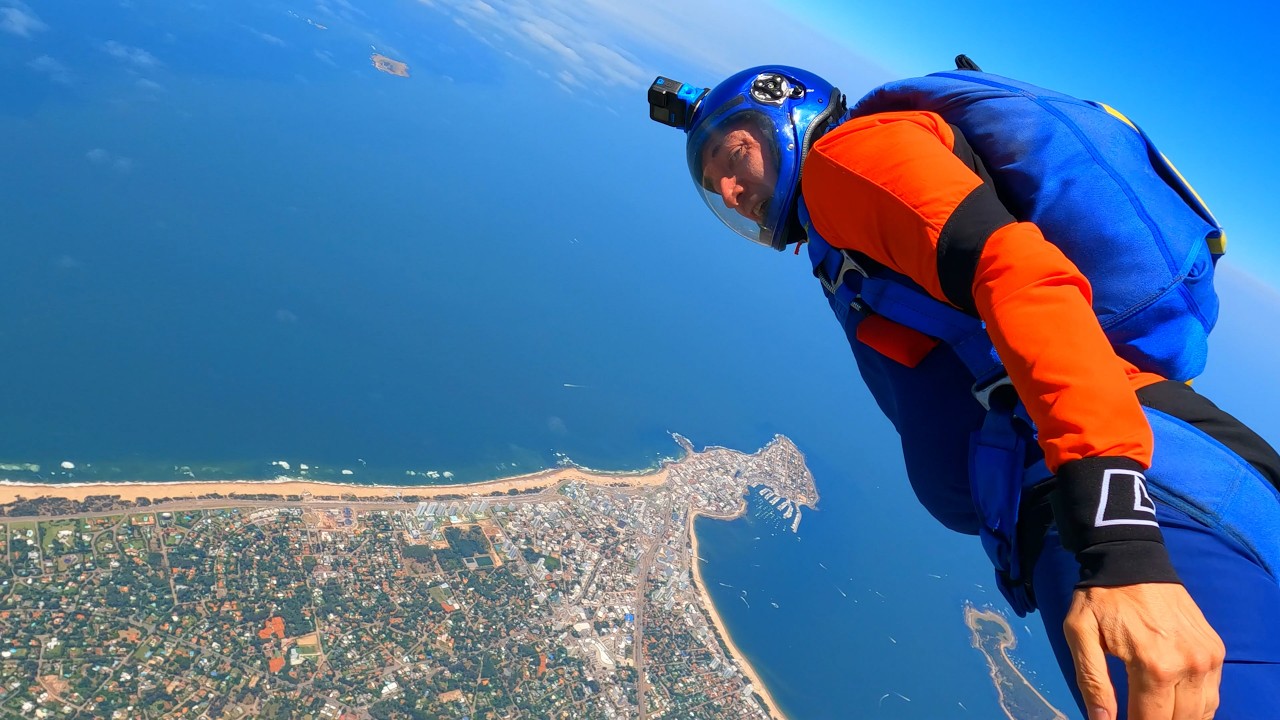 Volando en Ángulo Sobre Punta del Este 🪂🔥 | Paracaidismo 2-Way Sin Música | Vistas Increíbles