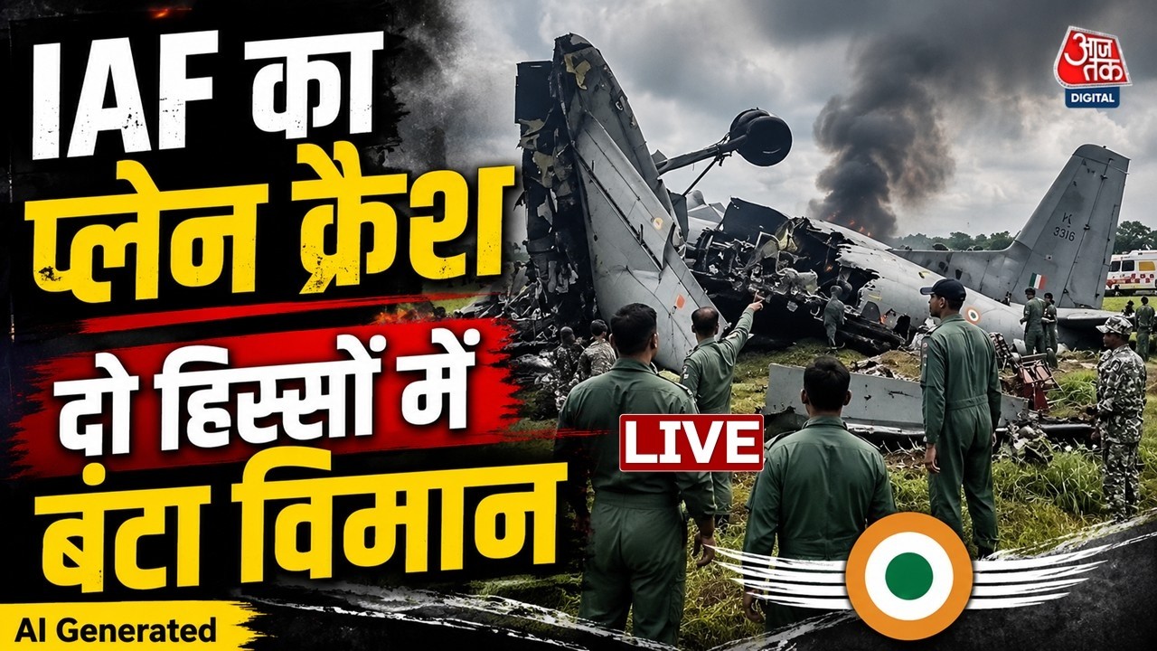 IAF Plane Crash LIVE Updates: जोरहाट एयरबेस पर IAF का प्लेन क्रैश, दो हिस्सों में बंट गया विमान