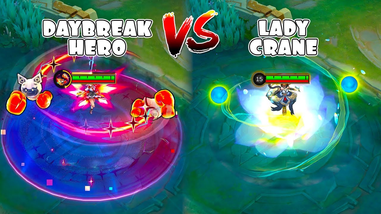 Guinevere Daybreak Hero VS Lady Crane Skin Comparison