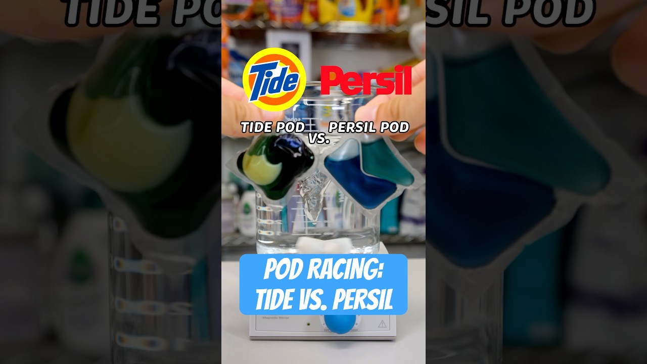 Pod Racing - Tide Vs. Persil #race #laundry #laundrypod