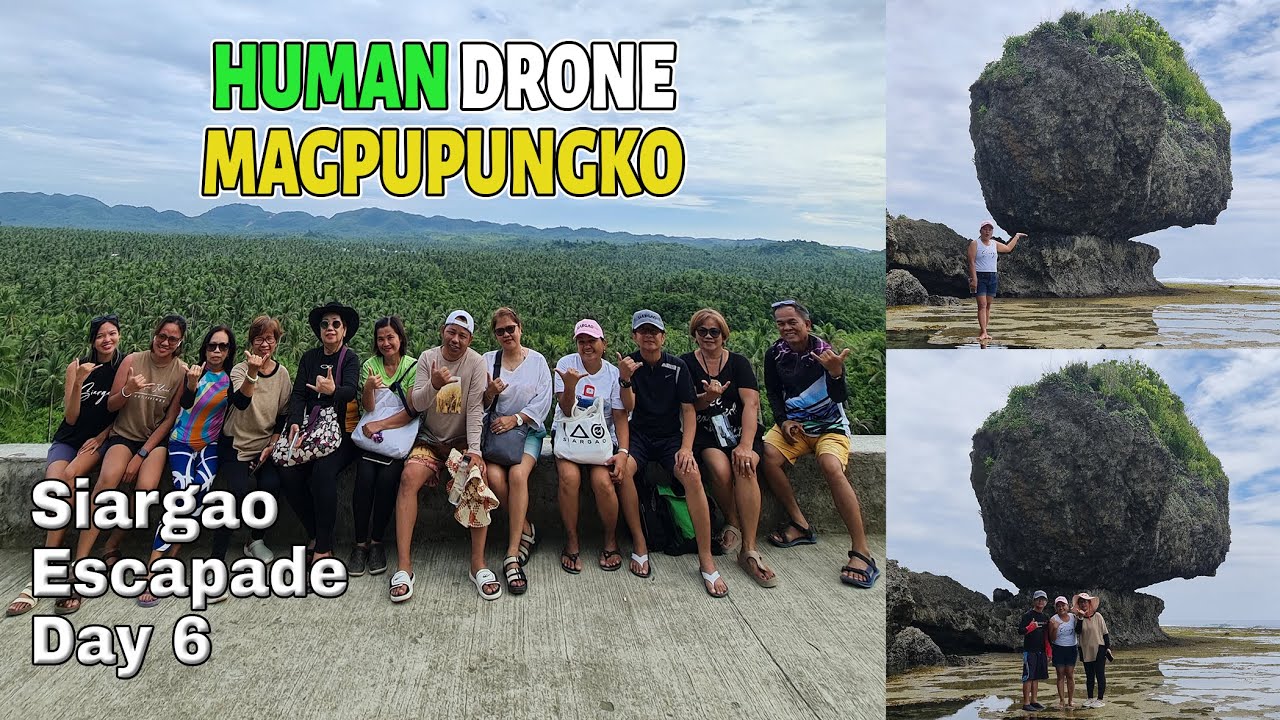 SIARGAO HUMAN DRONE, Coconut Trees View Deck and Magpupungko Rock Pool | Siargao Escapade Day 6