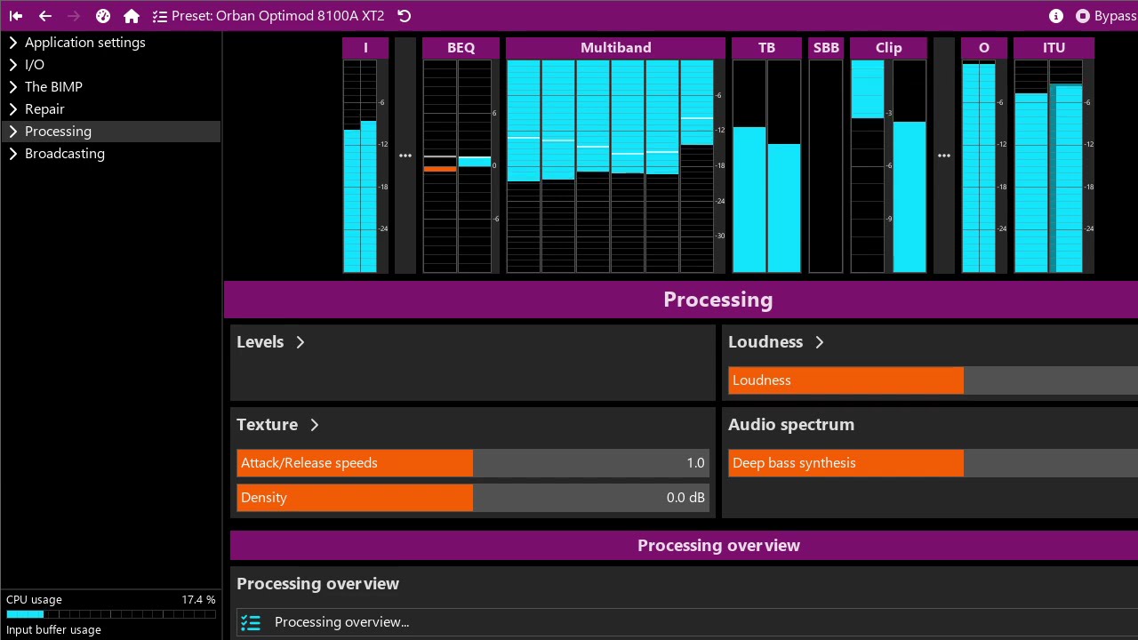 Preset Orban Optimod 8100A XT2 - Stereo Tool 10.XX