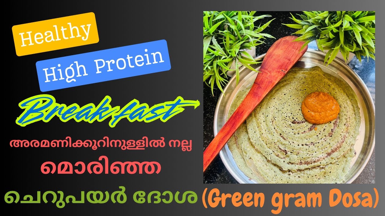 ഒരു കിടിലൻ Healthy Breakfast| Green gram Dosa| നല്ല മൊരിഞ്ഞ ചെറുപയർ ദോശ