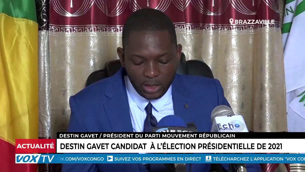 Destin Gavet candidat à l'élection présidentielle de 2021