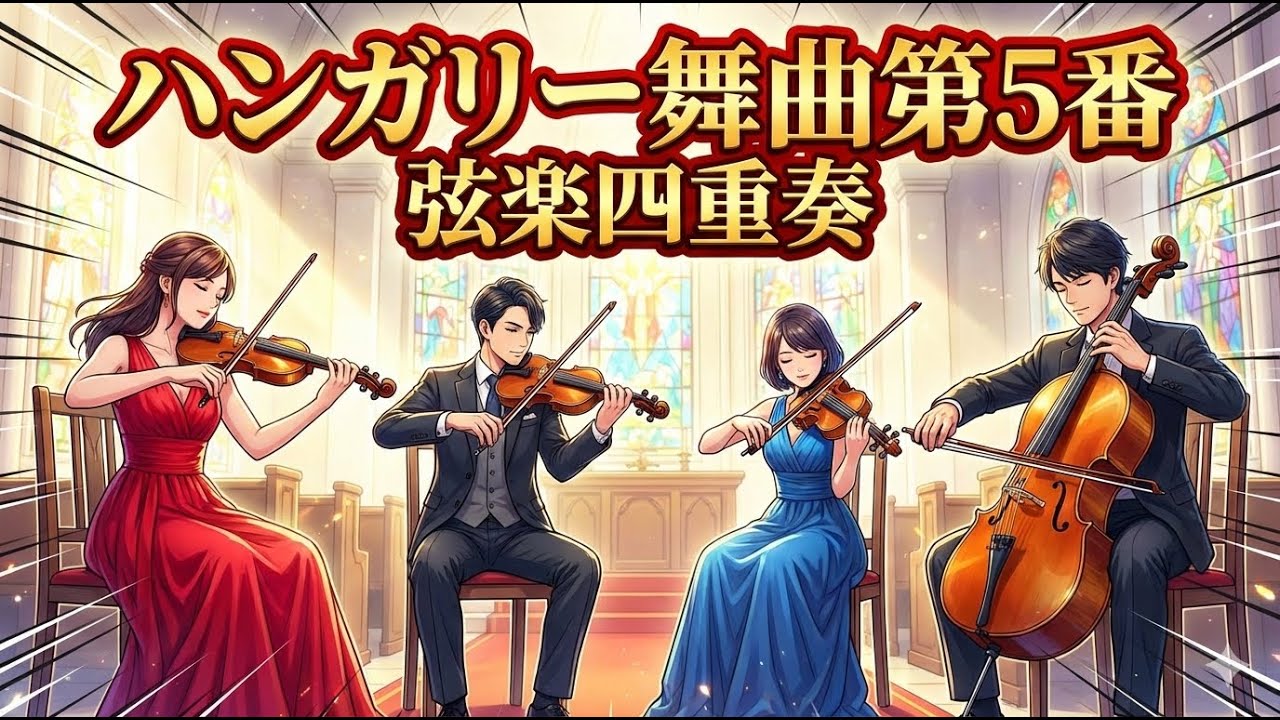 【チャンネル開設5周年】ハンガリー舞曲第5番 ／ J.ブラームス　弦楽四重奏