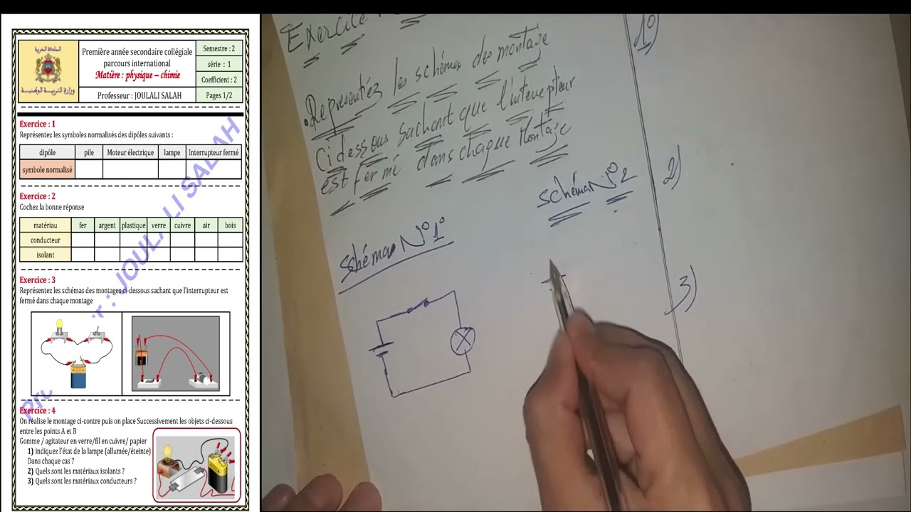 SERIE et corrigée circuit électrique simple
