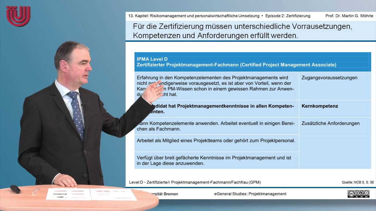 Teil 38: Zertifizierung im Projektmanagement [Projektmanagement 13: Risikomanagement]