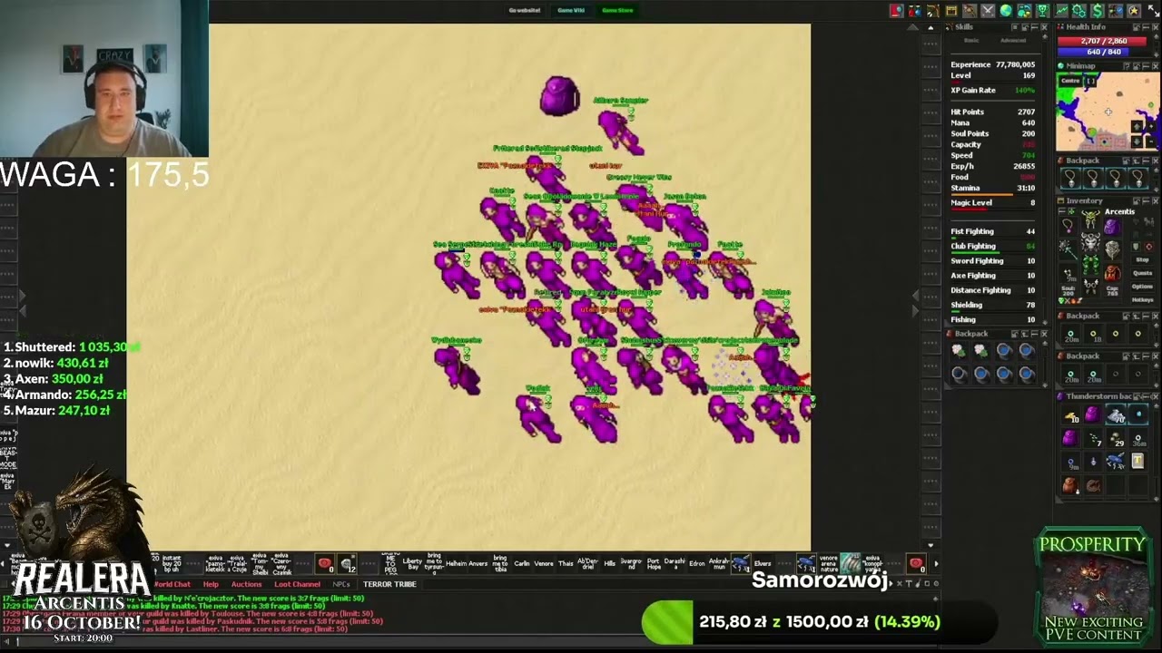 Rozjuszony jak Pitbull! Pyza się nie cofa #tibia #war #battle #tibiawar