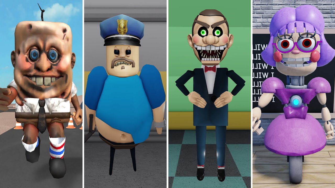 All PlatinumFalls Parkour Games BARRY'S PRISON RUN, CREEPBOB OBBY, MISS ANITRON DETENTION, MR FUNNY'