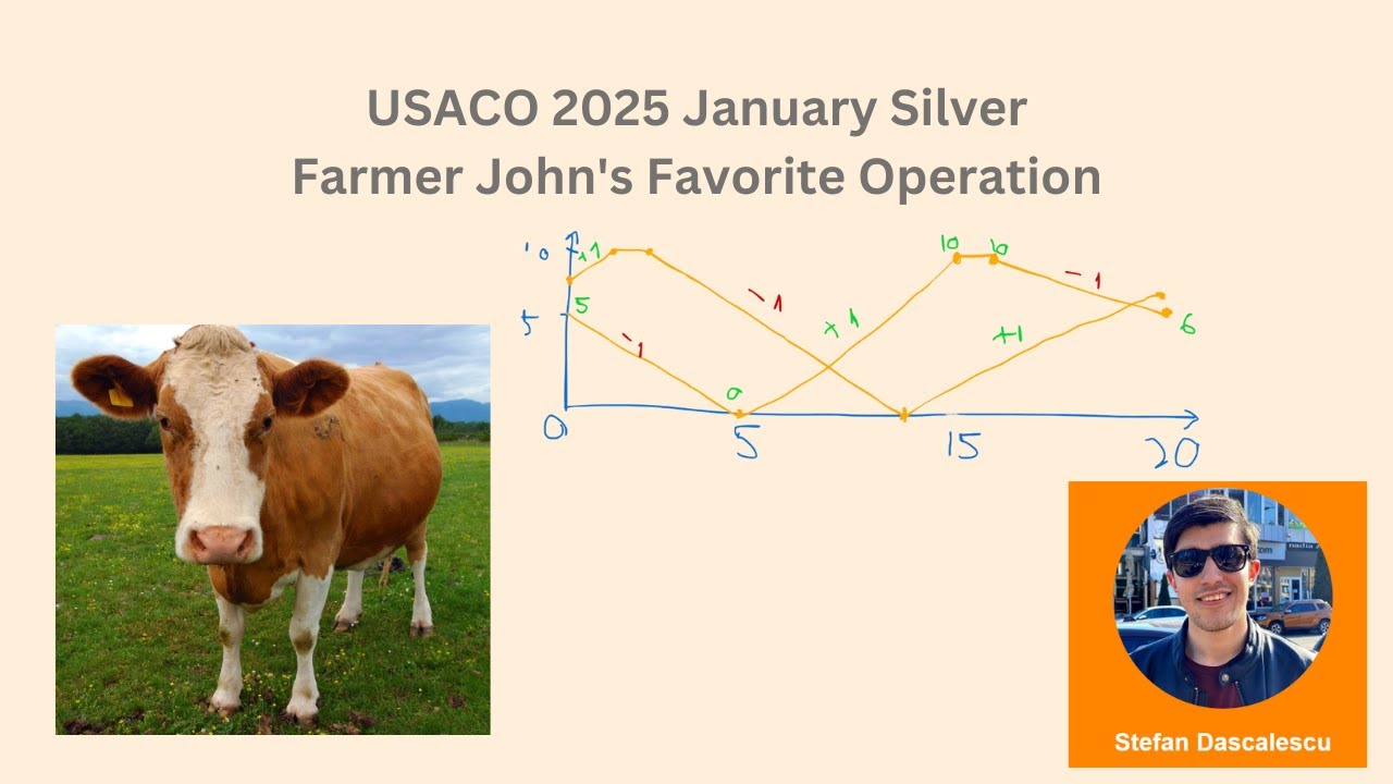 USACO January 2025 Silver Problem 2 - Farmer John's Favorite Operation - Solution