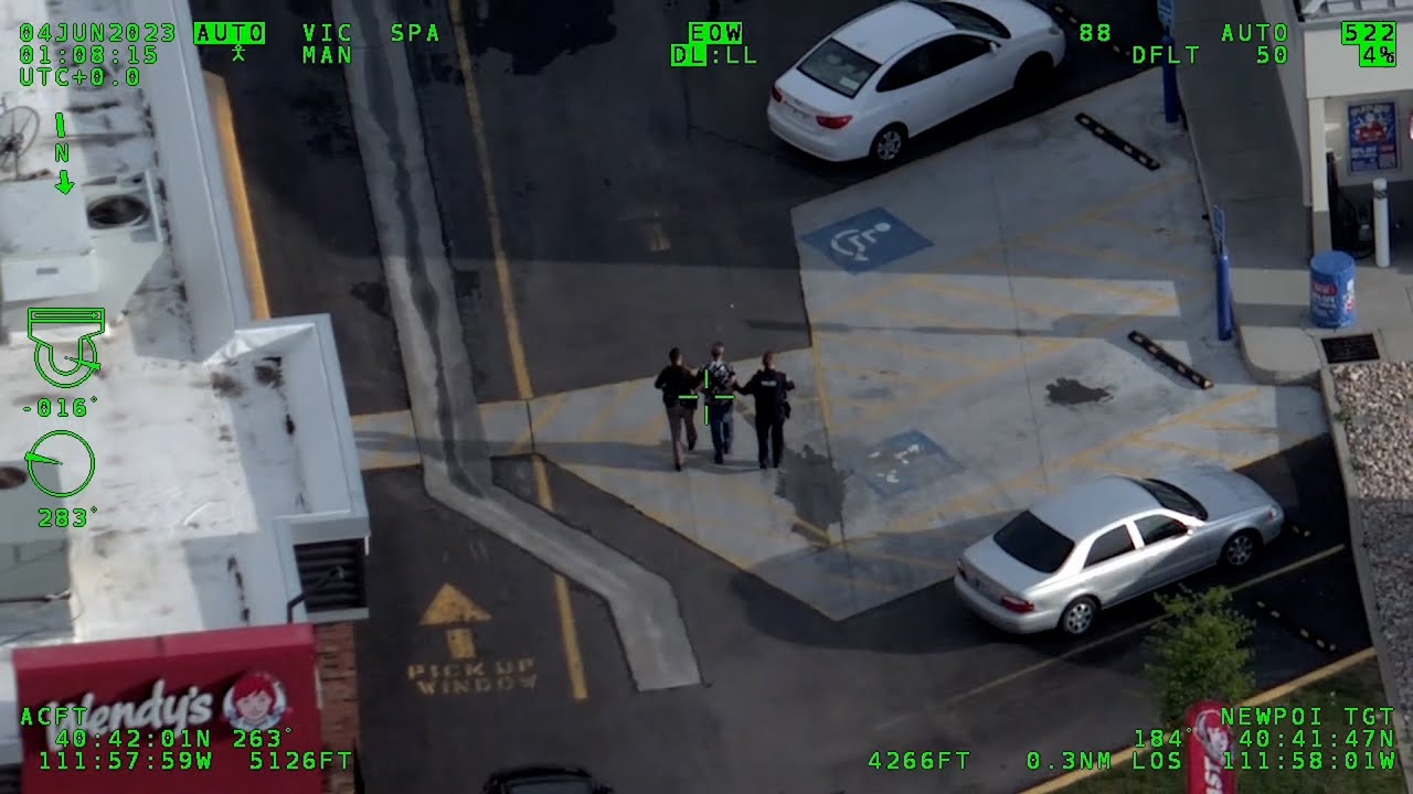 Salt Lake City Police track stolen vehicle to carwash with DPS helicopter