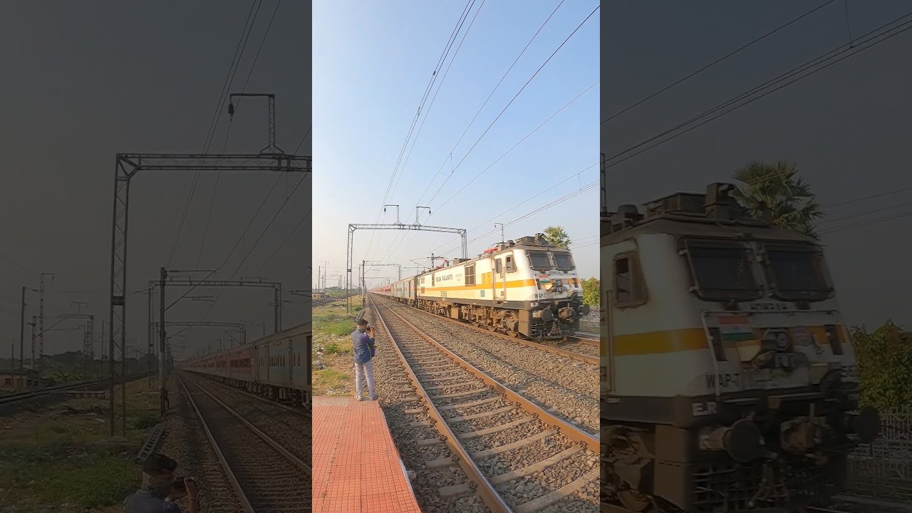 🔥 Bhopal Express With WAP7 30568 | Bhopal Howrah Weekly Express #shorts #viral #trending #train