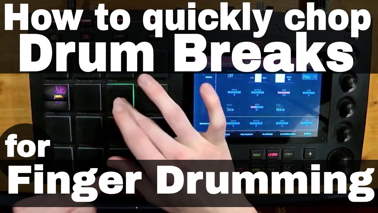 Akai Mpc Live Tutorial - Chopping a Drum Break/Finger Drumming