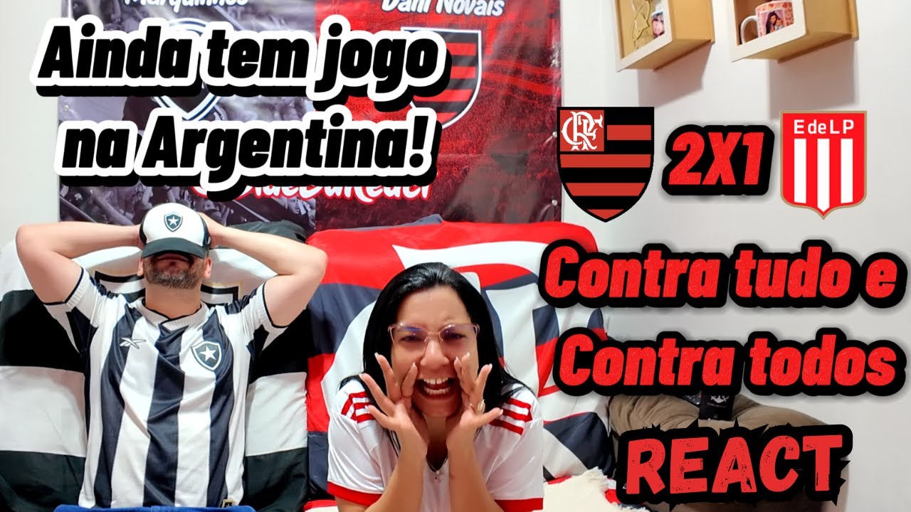 React de Flamengo 2x1 Estudiantes, Mengão começa muito bem mais juiz quase atrapalha a vitória.