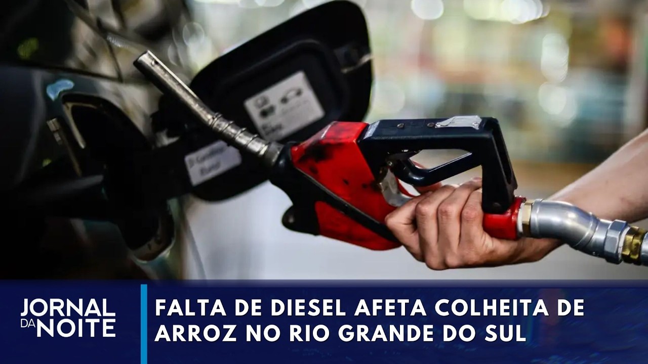 Falta de diesel afeta colheita de arroz no RS