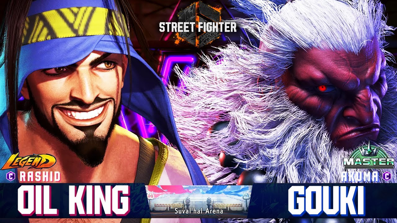 SF6🔥 Oil King (RASHID #1)  Vs  BrandonGouki (AKUMA) 🔥 Custom Room Match 🔥 SF6 DLC Replays🔥