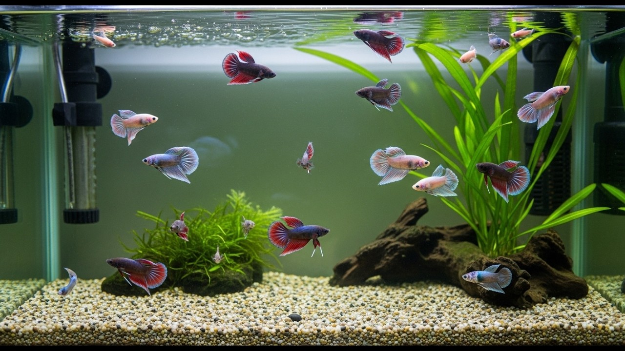 Rare Betta Fish Colors | Black Melano vs Snow White Plakat #BettaFish #BlackMelano #WhitePlakat