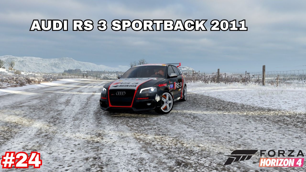 FORZA HORIZON 4 #24(CORRIDAS NA NEVE AUDI RS 3 SPORTBACK 2011 ACELERANDO NO MAXIMO😨😨PT-BR)GAMEPLAYHD