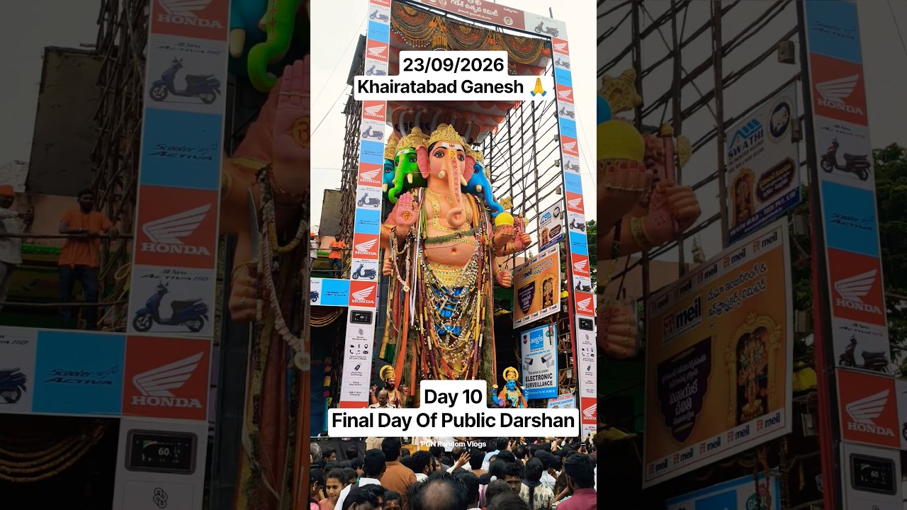 🕉️ Khairatabad Ganesh 2026🕉️ |Day 10|#trending#shorts#ganeshchaturthi#hyderabad#telangana#festival