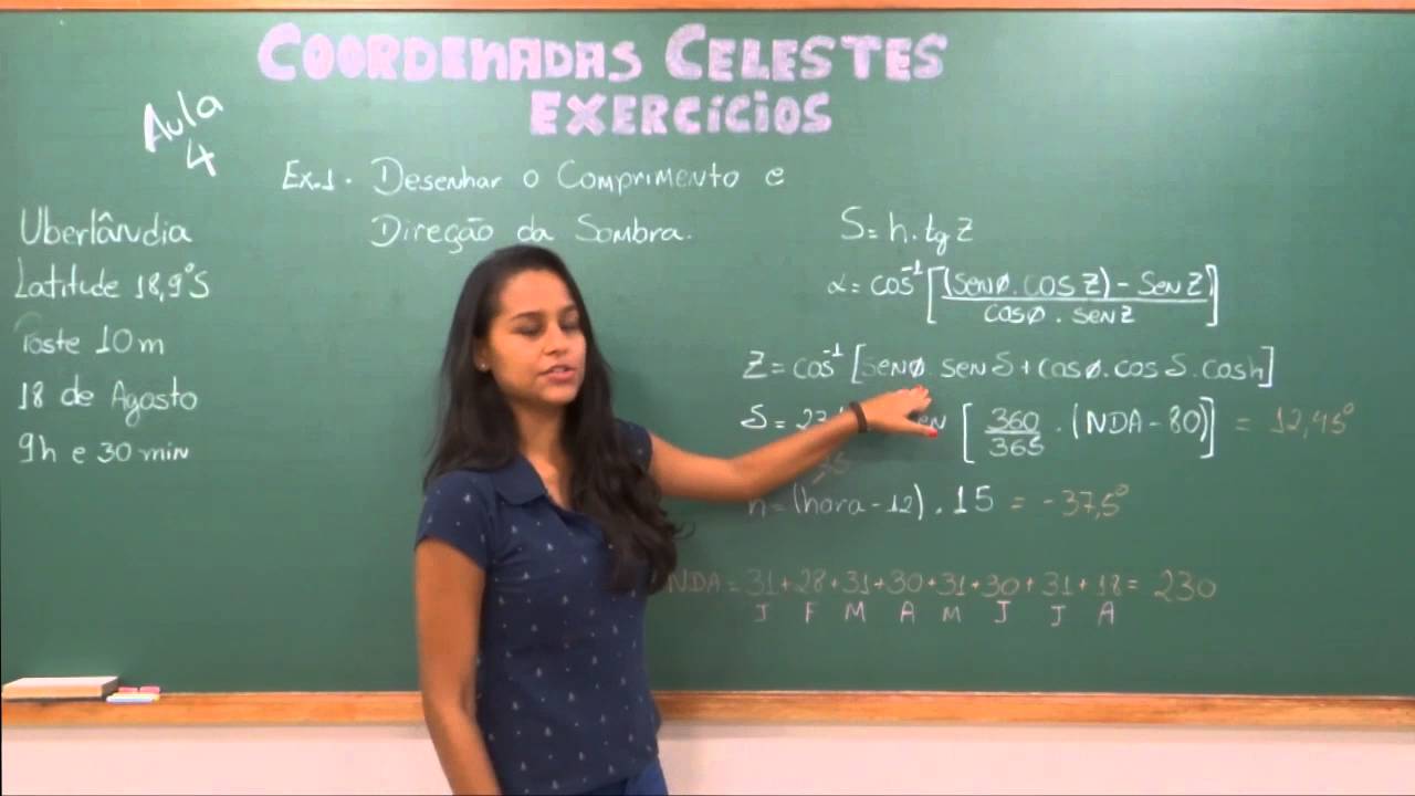 4. Videoaula. Coordenadas celestes (Exercícios)