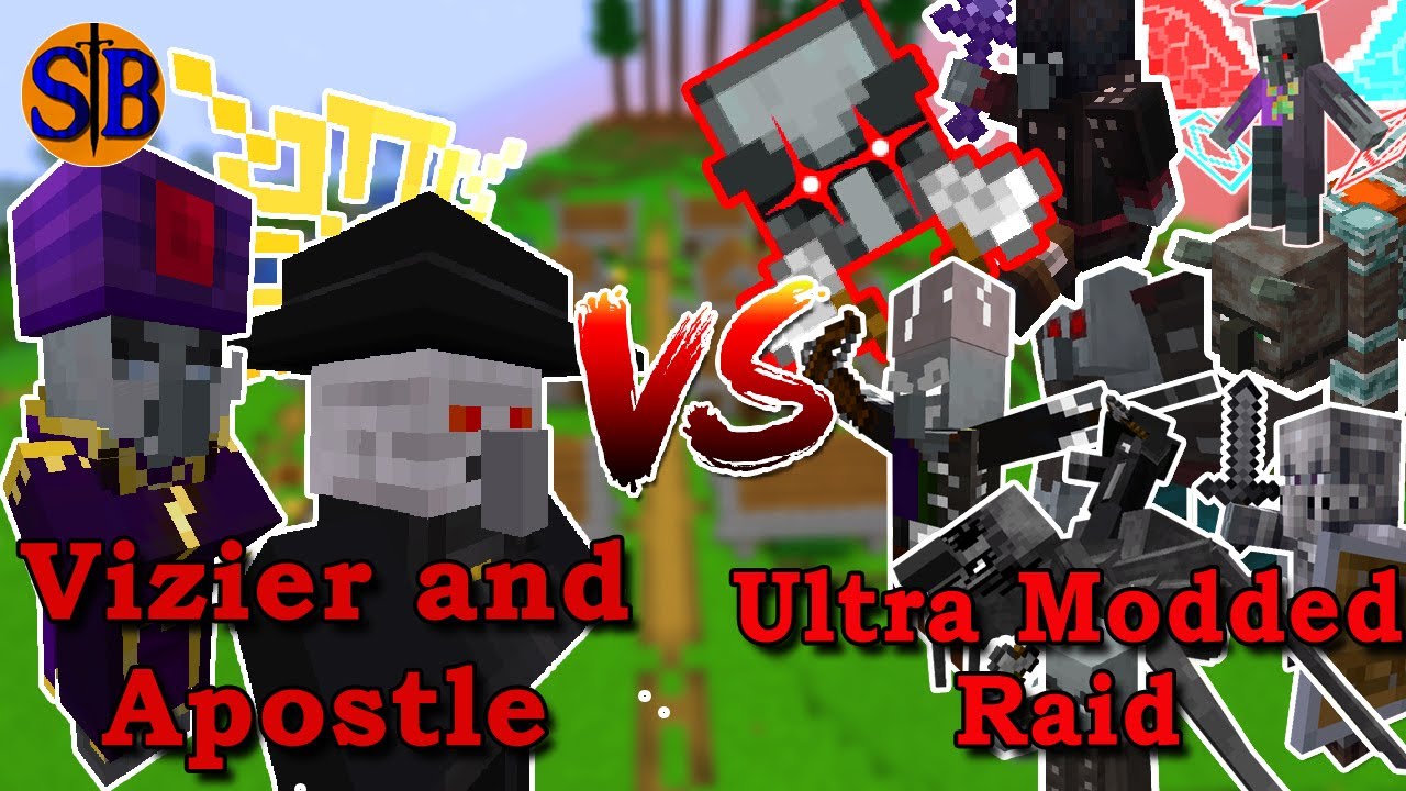 Apostle and Vizier vs Ultra Modded Raid 1.19 | Minecraft Mob Battle