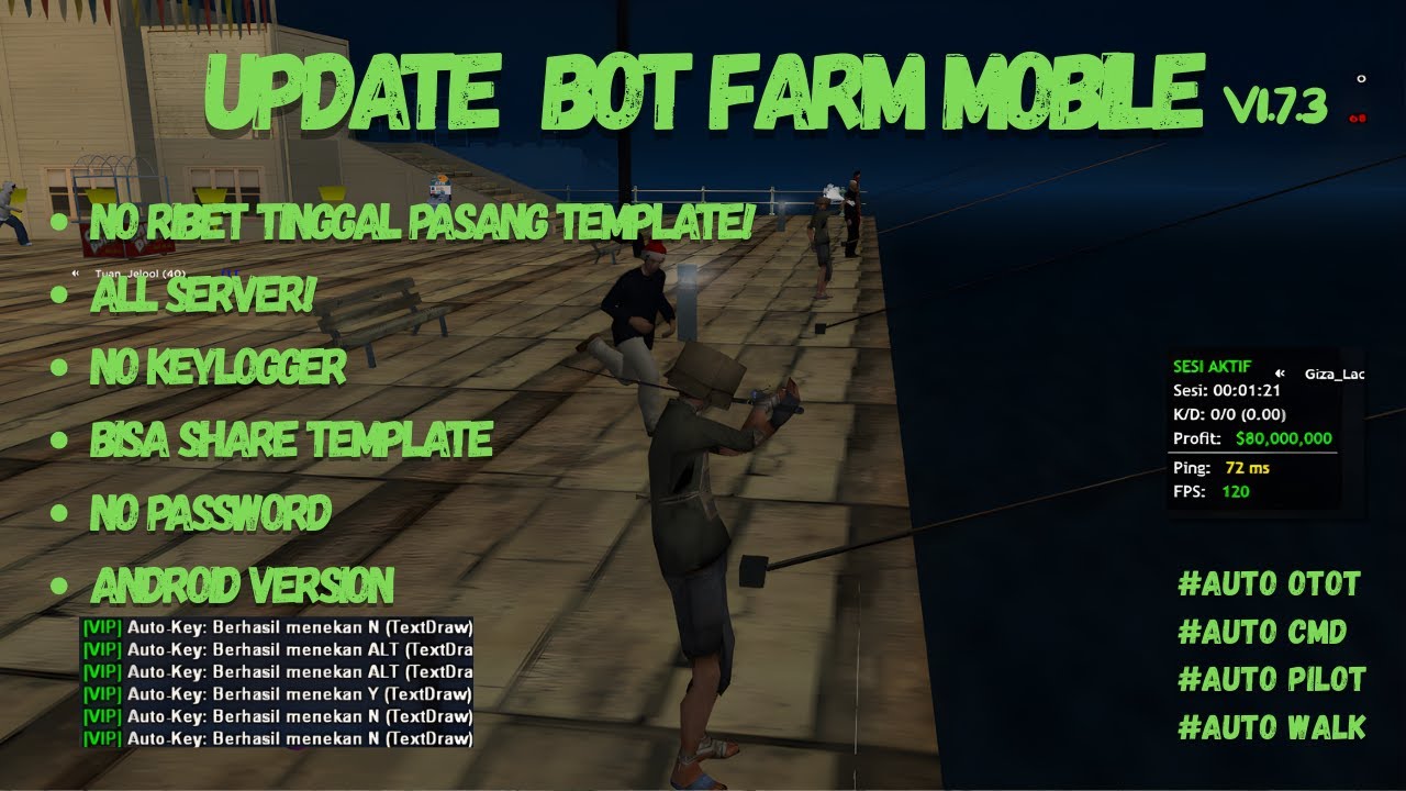 Cara Pakai Buat, Pakai, Share template Bot Auto Kerja ( BFM ) | satset langsung money farming!