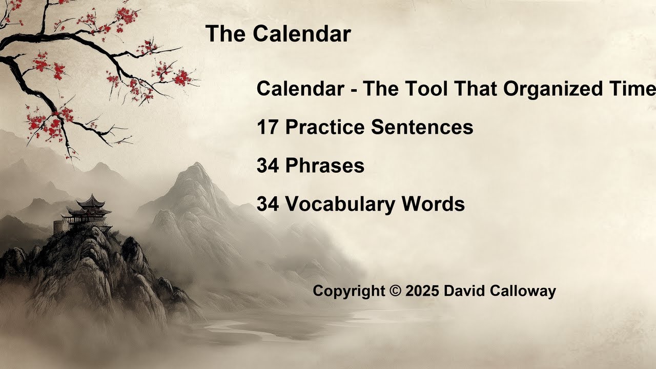 The Calendar  Part 1 of 5