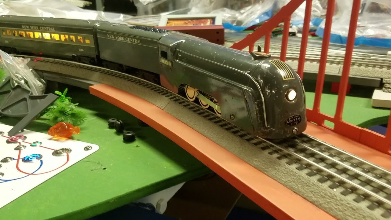 Custom Marx Mercury with Lionchief sounds new wheels and passenger cars