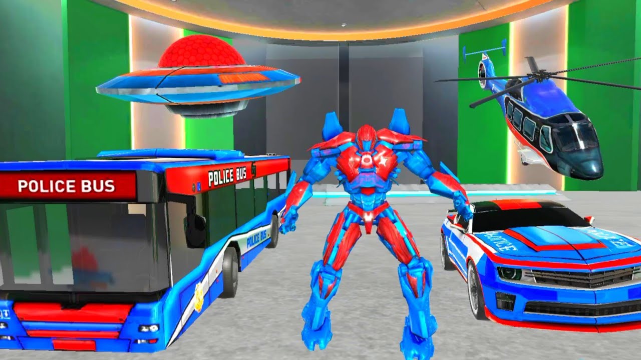 Bus Robot Police Car Multiple Transform War Game 2021 #1 - Android Gameplay
