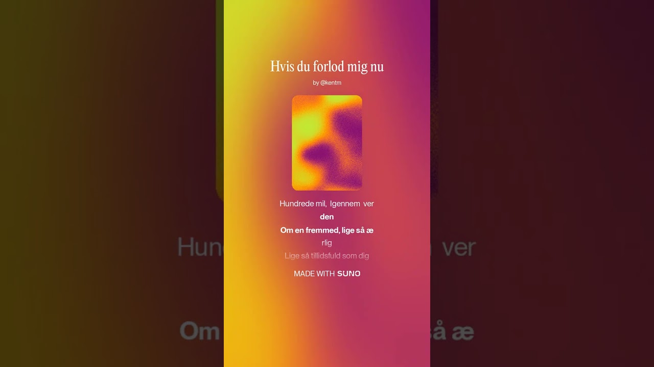 Hvis du forlod mig nu
