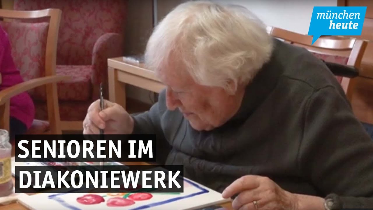 Kunsttherapie - Senioren im Diakoniewerk in der Maxvorstadt treffen sich zum malen