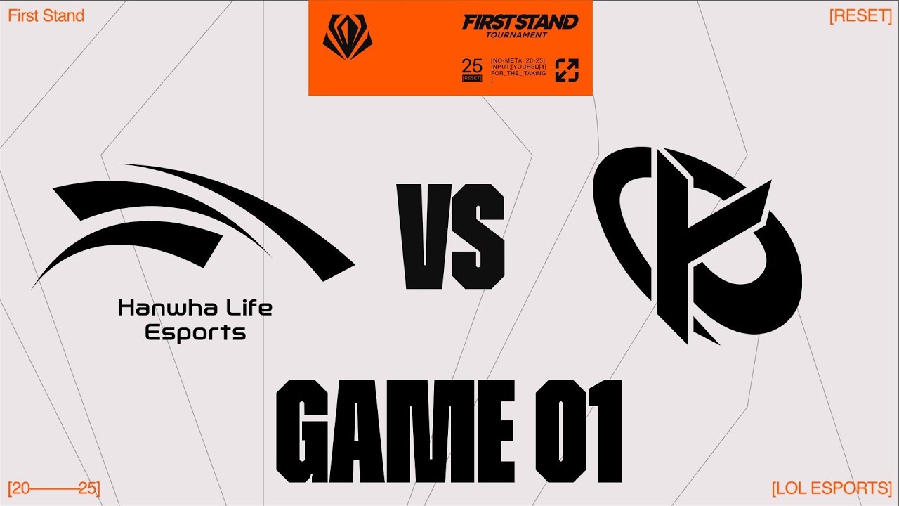 HLE vs. KC - GAME 1 | Grand Finals Day 7 | 2025 First Stand | Hanwha Life Esports vs. Karmine Corp