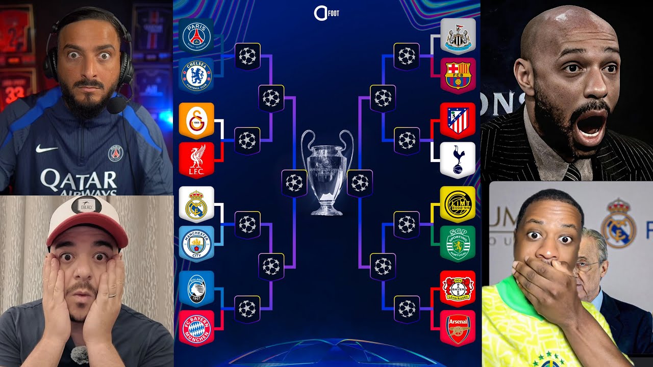 😱🚨REAL-CITY , PSG- CHELSEA :LES TIRAGES EXPLOSIFS DES 1/8E DE LDC !