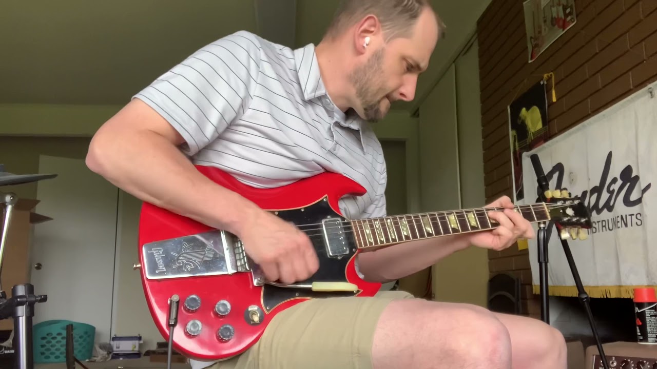 1969-1970 Gibson SG standard cardinal red refinish