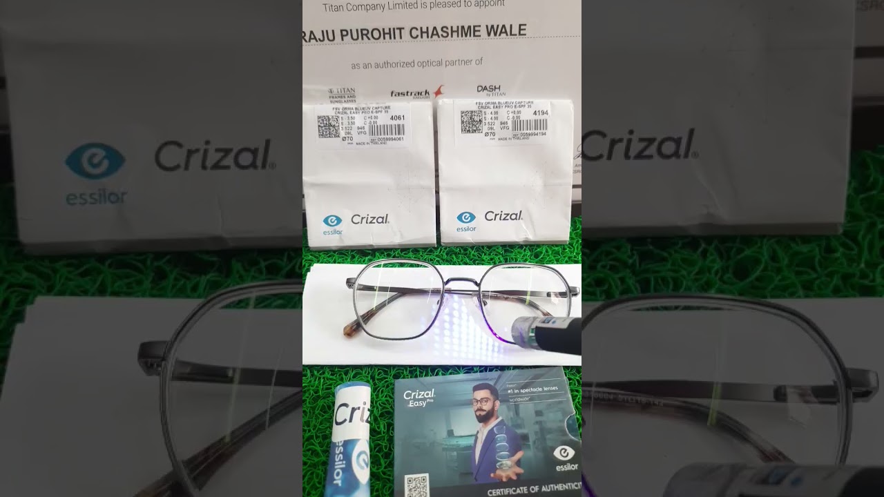 CRIZAL EASY PRO COMFORT FOR EYE RAJU PUROHIT CHASHME WALE #essilor #crizal #zeiss