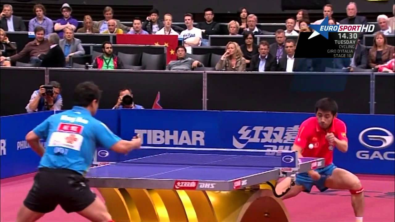 ZHANG JIKE  BACKHAND LOOP- WC 2010-  WTTC 2011