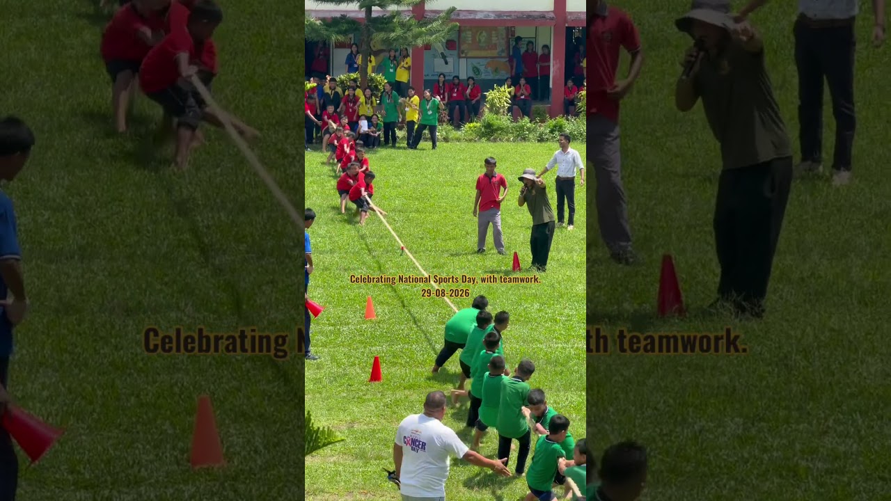 National Sports Day Celebration in School | Tug of War 😅 #phyzonewithAnnagurung #nationalsportsday