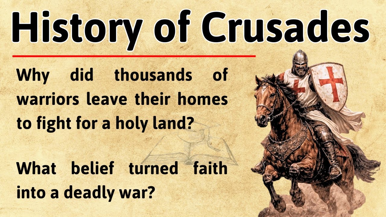 History of the Crusades ✝️⚔️🛡️ || Learn English Through Story Level 3 📖 || Graded Reader 🎧📚