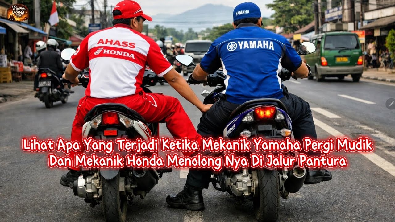 Lihat Yang Terjadi Ketika Mekanik Yamaha Pergi MudikDan Mekanik Honda Menolong Nya Di Jalur Pantura