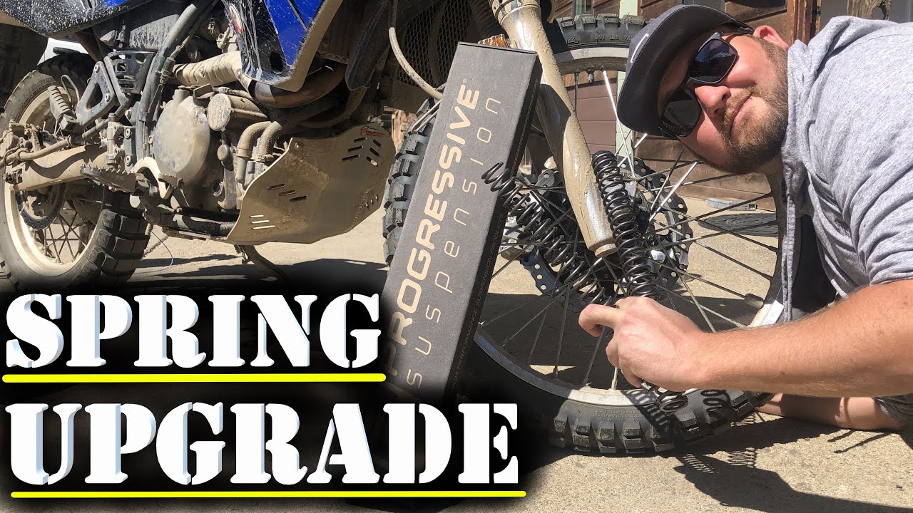 How to Install Progressive Fork Springs | EASY Motorcycle Ride Upgrade KLR650