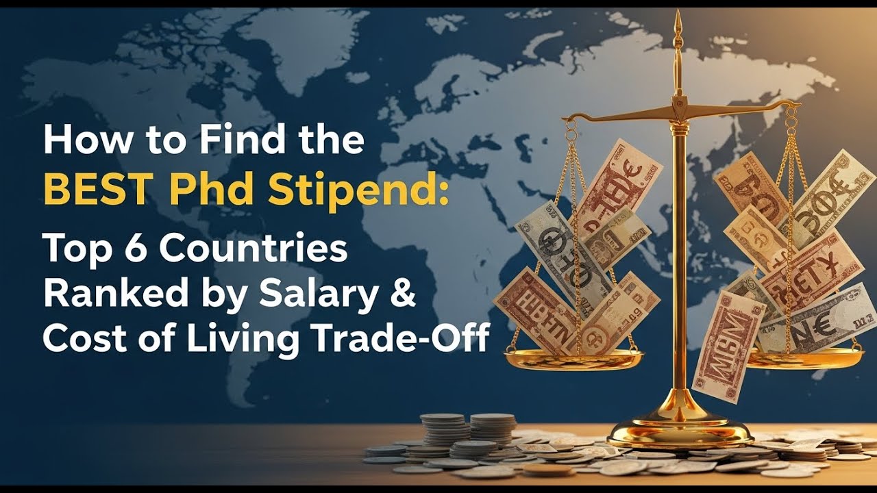 How to Find the BEST PhD Stipend: Top 6 Countries Ranked by Salary & Cost of Living Trade-Off